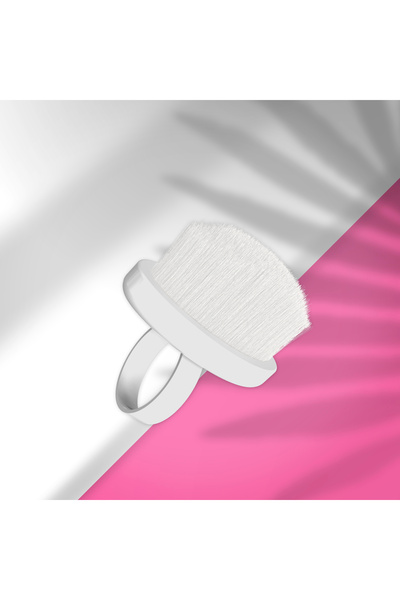 STALEKS 10 Adet Mini Yüzük Tırnak Toz Temizleme Fırçası Beyaz