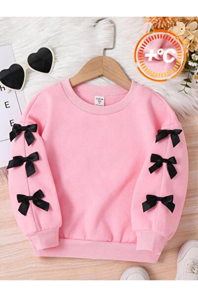 Machetta Παιδικό φούτερ χειμερινό oversized με λαιμόκοψη και φιόγκο στα μανίκια