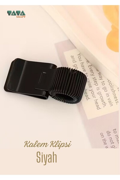 TATA CRAFT Ajanda Defter Metal Yaylı Klips Kalem Sabitleyici Japon Tarz Kırta...