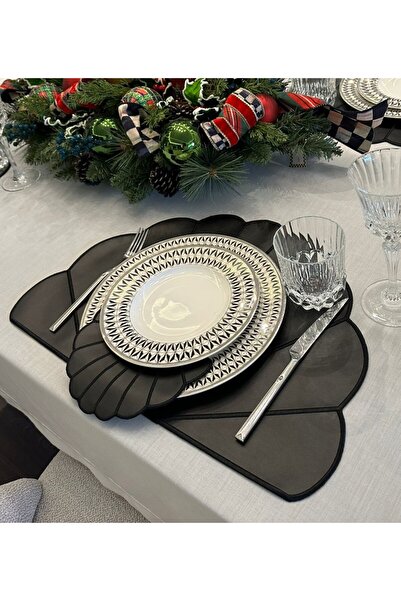 Matis Home Line Aura 2-Piece Black American Dinnerware Set