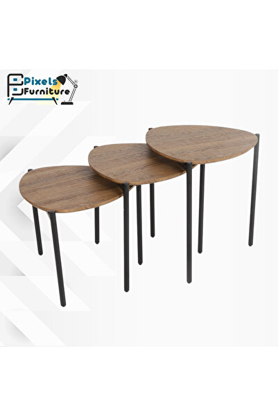 PixelsFurniture Pixel Furniture Coffee and Tea Serving Table Set, Triangular ...