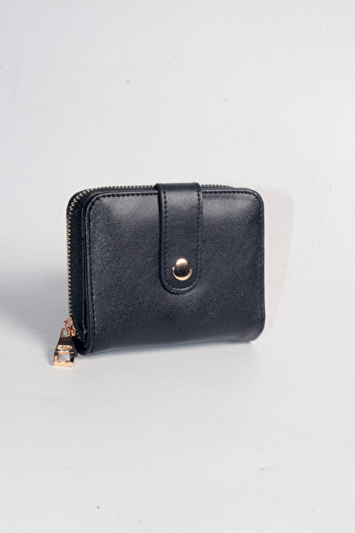 dericom Black Gold Detailed Multi-Compartment Zippered Women's Wallet – Compa...