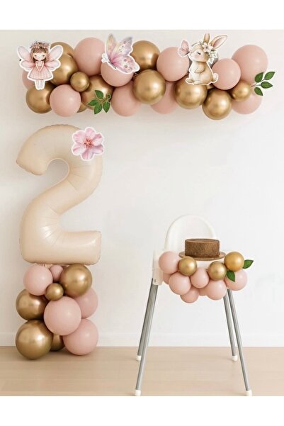 Çemrek Süs Parti Pudra Gold Krom Balon Zinciri Seti 100 lü