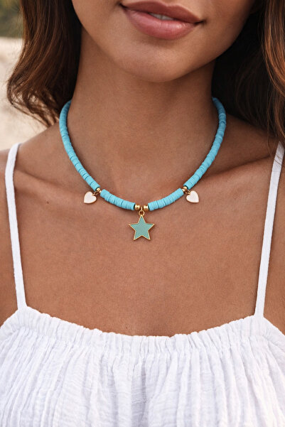 Miliva Starry Blue Fimo Necklace |   Summer Necklace
