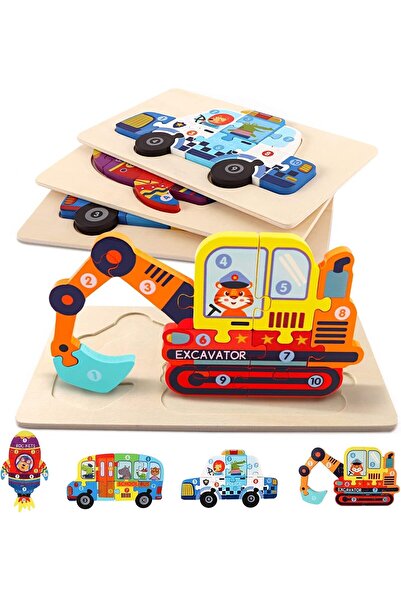 Generic أحجية نقل خشبية، أحجية خشبية للأطفال من عمر سنة إلى ثلاث سنوات، ألعاب...