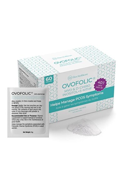 Ovofolic , supliment pentru fertilitate , 60 plicuri, pudra de inositol