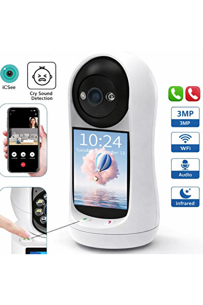 No1Case 3MP IP CCTV Camera for Monitoring Children and Elderly