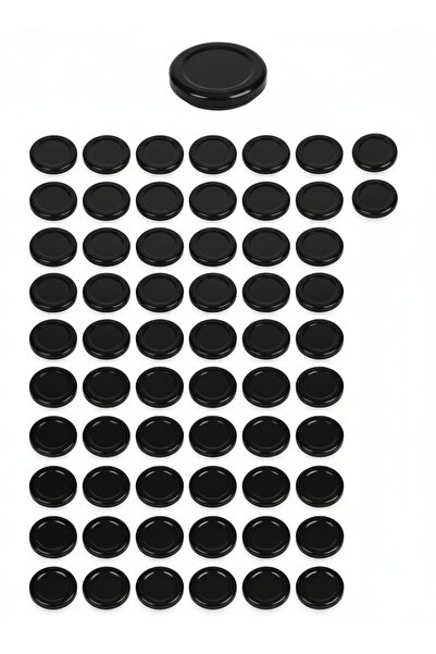 Milea 50 Adet Siyah Kavanoz Kapağı – 38mm (250 ml kavanozlara uyumlu)