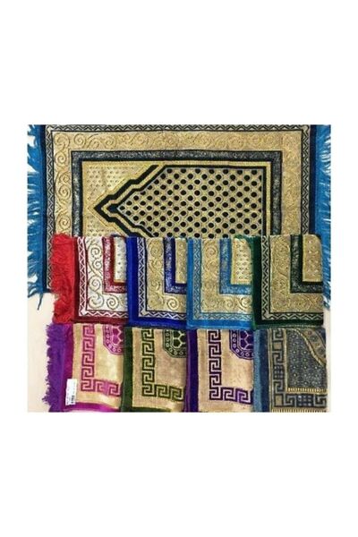 luxurianthome 10 adet Şpinger Kadife Seccade ( 380 - 400 Gr ) Hac Umre Mevlüt...