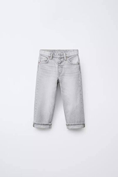 Karan Kids Blugi gri slim fit pentru băieți