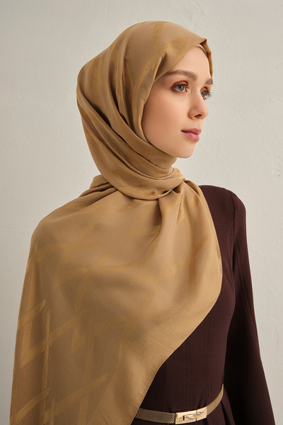 Armine Lyocell Silk Shawl 1 Geometric 70-Gold