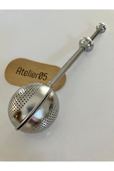 Atelier05 Stainless Steel Tea Strainer |   Long Handle, Round Hole, Practical...