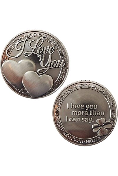 HARPIMER Lucky Love Coin with 'I Love You' Phrase