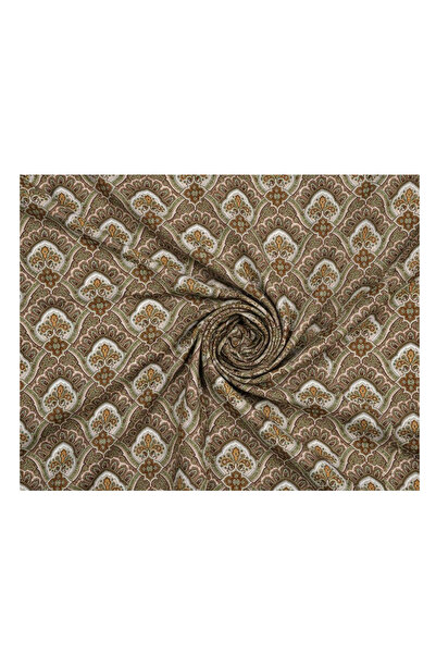 podyum baskı Coffee Color Ethnic Patterned Digital Printed Upholstery Sofa Fa...