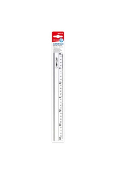 MOTARRO Aluminum Ruler MI043-30, 30cm / 12-Inch Metal Measuring Ruler for Sch...