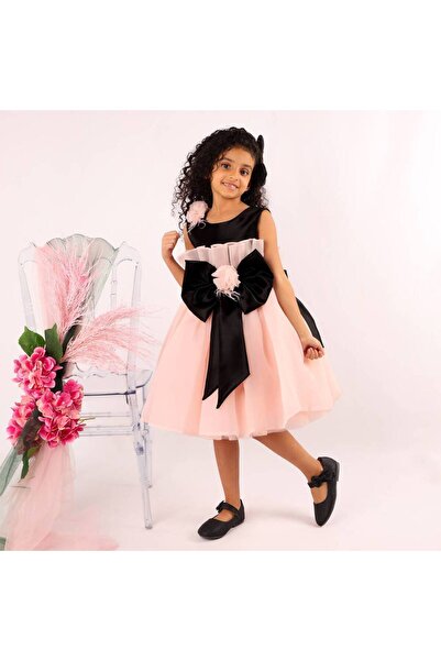 Mamnon Puffy pink and black dress