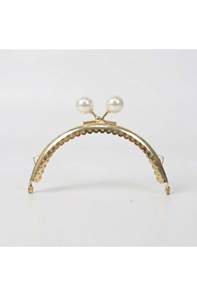 Ritzz Poșetă metalică Pearl Bursu 10 CM - Aur / Perla albă