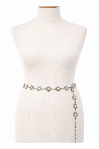 RAFF MAĞAZA Kadın Güneş Motifli Zincir Kemer