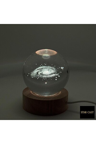 STAR CAST 3D Işıklı Cam Küre – LED Gece Lambası