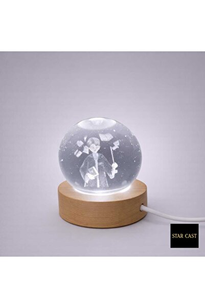 STAR CAST 3D Işıklı Cam Küre – Renk Değiştiren LED Gece Lambası