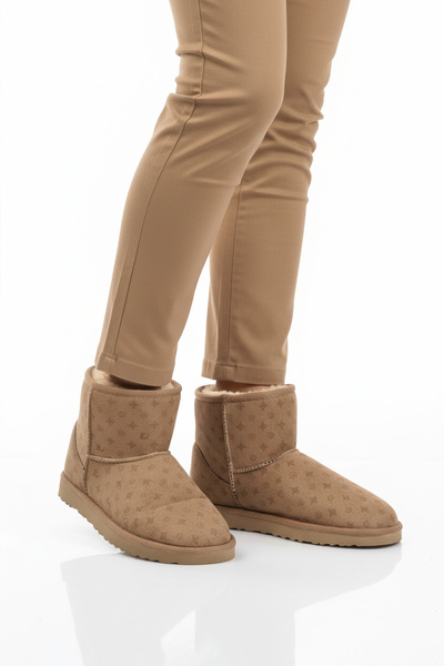 Pierre Cardin Mink Suede Fur Lined Cold Resistant Women's Boots Pc-55394 Z