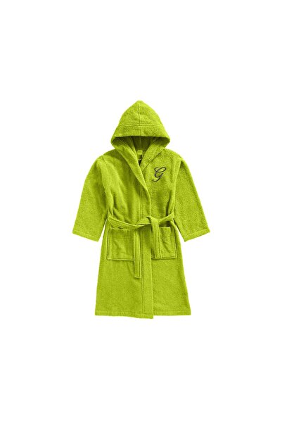 BYFT Daffodil Kids Hooded Bathrobe | Monogrammed Letter 'G' | Soft Cotton Com...