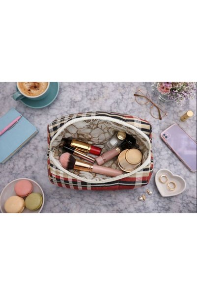 MIORA BAG حقيبة مكياج مخططة - منظم للسفر