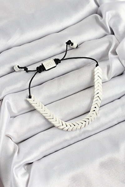 shopwave White Juju Women's Bracelet with Brass Elevator
