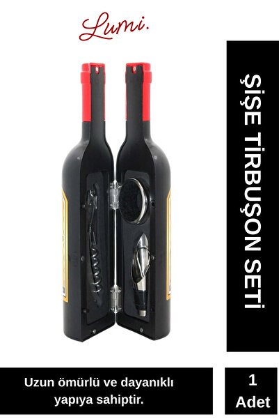 Lumieres Özel Paslanmaz Çelik Kararmaz Mantar Kapak Açıcı Şişe 14*6 Cm Tirbuş...