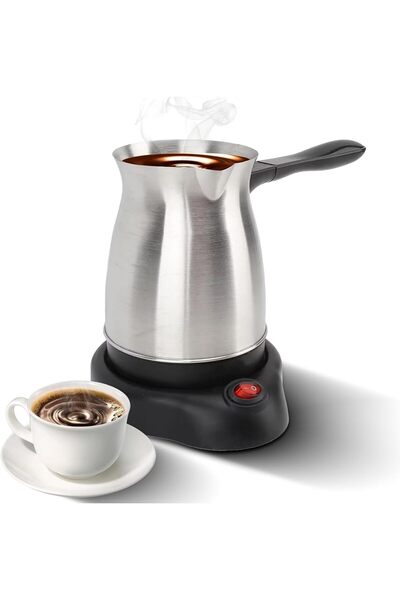 undefined Turkish Coffee Kettle Stainless Steel 600W Fast Heating 5-6 Cups Wi...