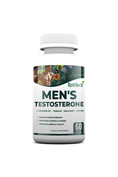 OptiTect Men's Testosterone, 60 Veggie Capsules, Promotes Libido and Male Vit...