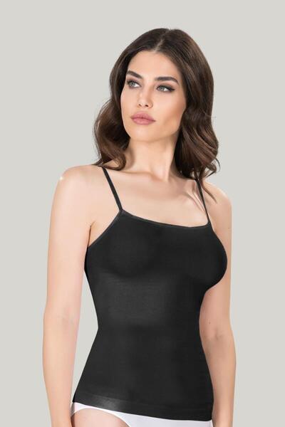 Sinem Çeyiz Miss Fit 1607 Basic Stitch-Free Non-Marking Thin Strap Tank Top