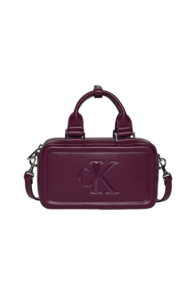 Calvin Klein BOLD CK ELONGATED MINI TOTE Kadın Bordo El Çanta