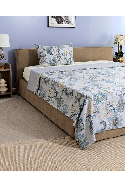 REDTAG Multicolour 2 Piece Foral Printed Duvet Cover Set (Single Size)