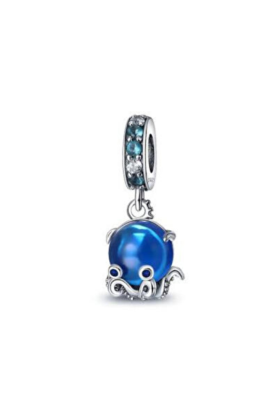 Generic Brand Blue Octopus Dangle Charm