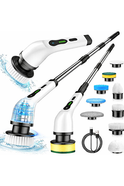 Generic 9 in 1 Electric Spin Scrubber Cleaning Brush with Replaceable Heads, ...