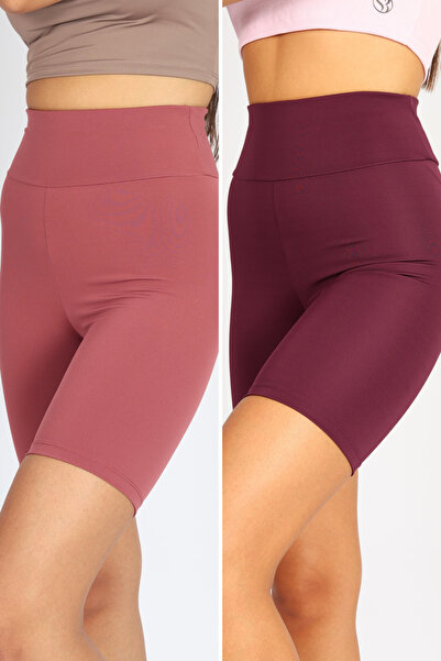 Softandbasic طماق رياضية قصيرة مرنة للنساء من Biker يبرز انحناءات الجسم مكونة...