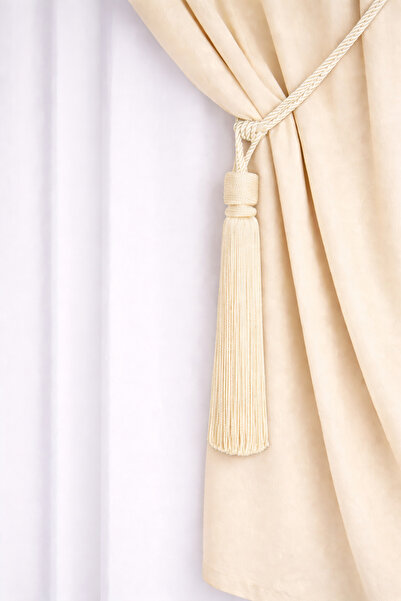 MEFAKS TEKSTİL Silindir Kordon Sarım Braçol – Fon Perde Dekoratif Perde Topla...