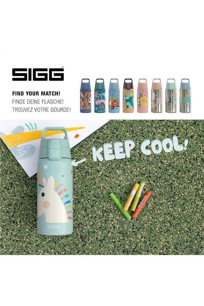 SIGG Termos Özellikli Paslanmaz Çelik Su Matara 0.5L – Uni Stars
