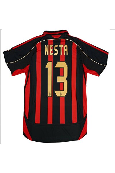 Lion Spor Ac/Milan Nesta Jersey Nostalgic Retro Jersey Red/Black