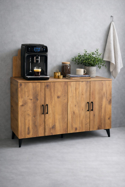 bangu 4 kapaklı Çok Amaçlı Dolap ( Derinlik 47 cm ) Kahve Köşesi Dolabı ( 120...