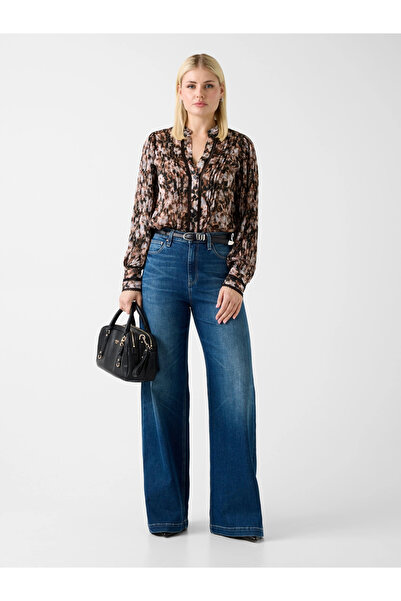 Guess New Josette Long Sleeve Women's Multicolor Shirt W5Rh16Wdw82-Pm66