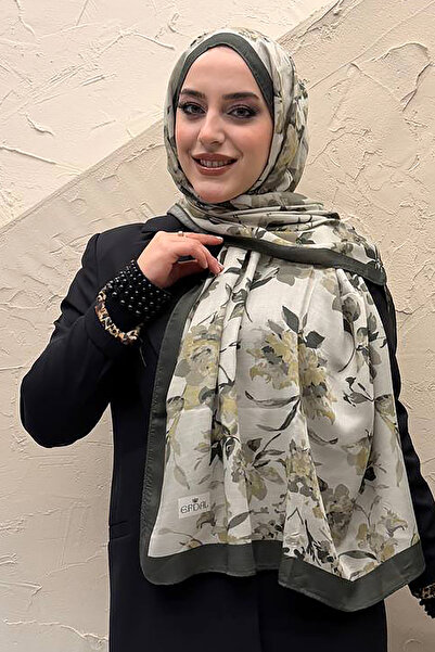 efdal şal eşarp Nevbahar Pattern Cotton Silk Shawl