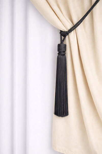 MEFAKS TEKSTİL Στήριγμα κουρτινόξυλου με κορδόνι – Διακοσμητικό αξεσουάρ για ...