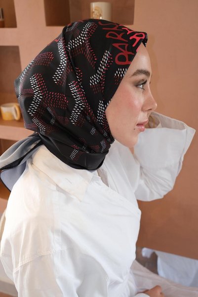 diorel Eșarfă importată cu model textil, negru
