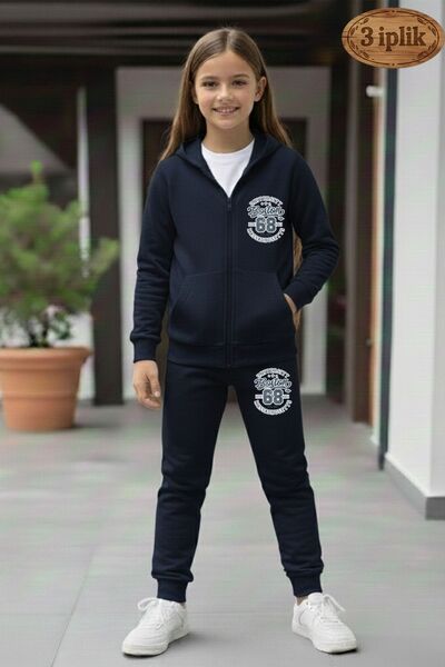 cm buseyiz Σετ αθλητικής φόρμας για κορίτσια 3 νήματα Ş επένδυση fleece Bosto...