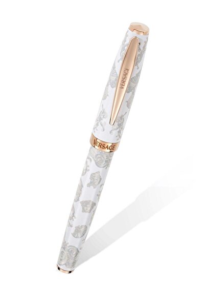Versace White Patterned Rollerball Pen Elegant