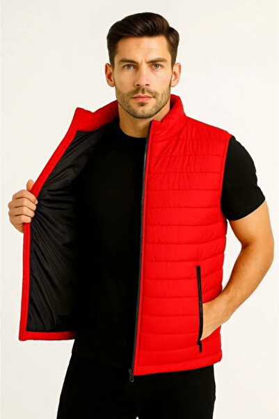 BY BASAK collection Men's Puffer Vest with Zipper Water Repellent Quilted Lin...