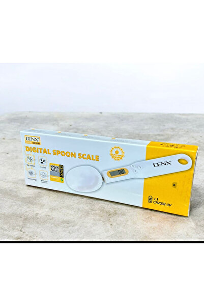 Denx Digital measuring spoon model DX3641 with 0.1g accuracy - white/yellow