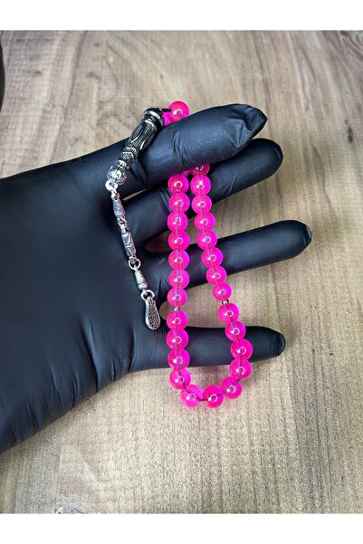 Mos Tespih Orange Beads Pink Natural Stone Prayer Beads